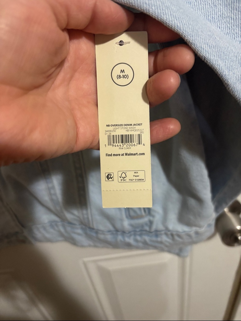 No Boundaries Light Blue Denim Jacket - Picture 6 of 6